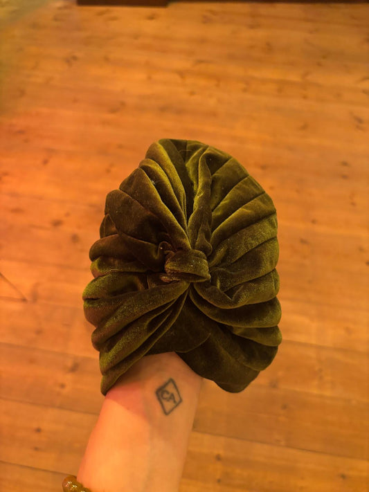Green Velour Turban